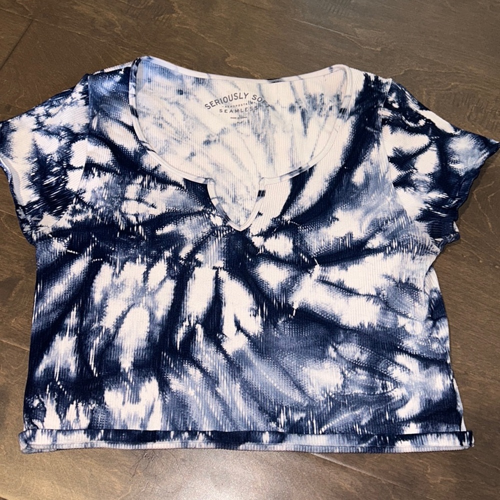 Dark blue crop top